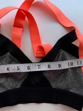 Women's Coral Strap Gray & Black Sports Bralette